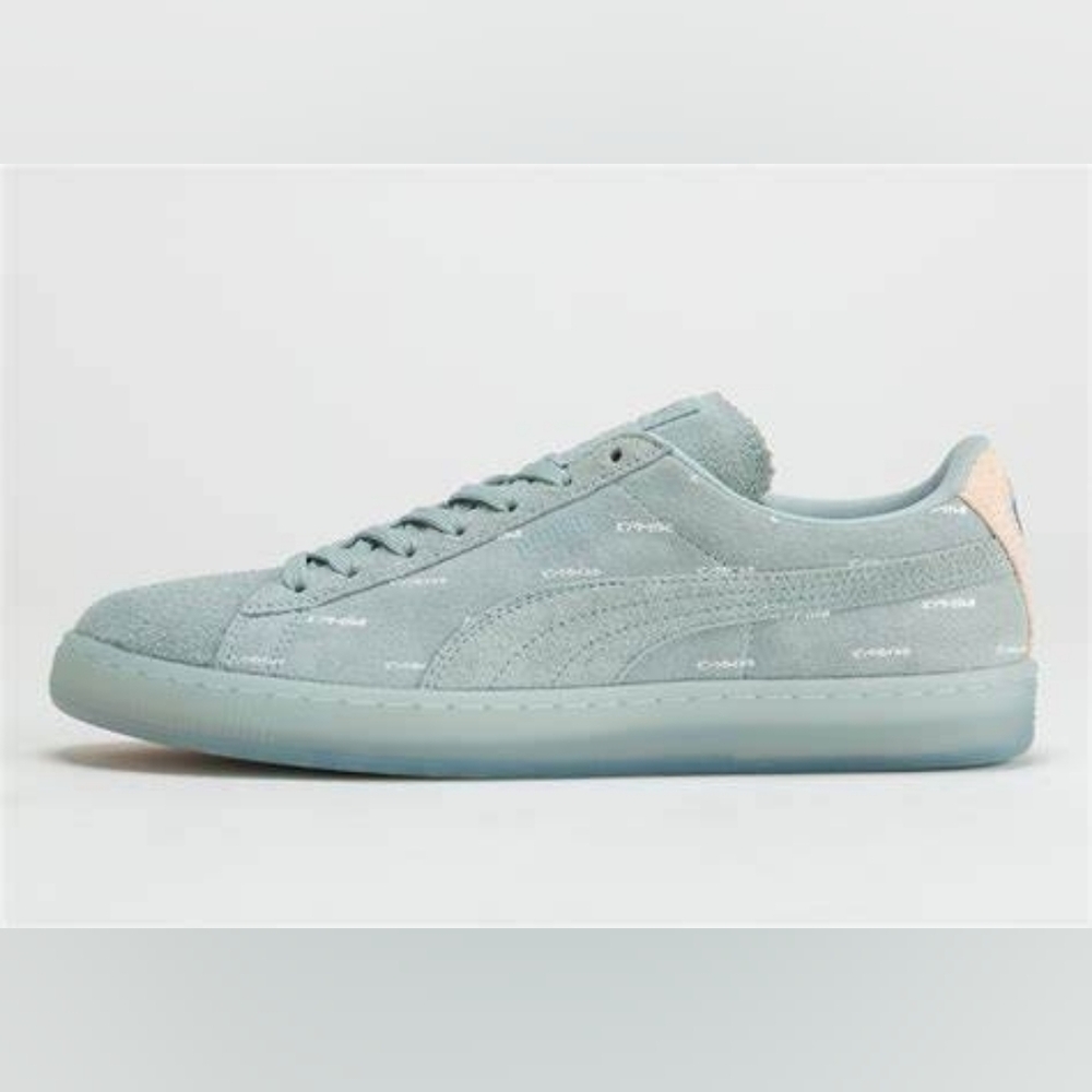 New Puma x Pink Dolphin Suede V2 Blue Sneakers